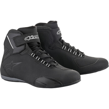 Chaussures moto homme, femme, bottes moto biker en cuir mesh avec système  de fermeture ATOP, maintien de la cheville, semelles déperlantes et