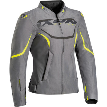 Ixon Sprinter Lady Blouson Femme Moto Gris Jaune Fluo Veste 