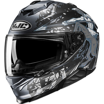 Casque Moto Intégral HJC I71 UNI Noir Mat - Taille M - Polycarbonate Léger, Visière Pinlock, Ventilation ACS