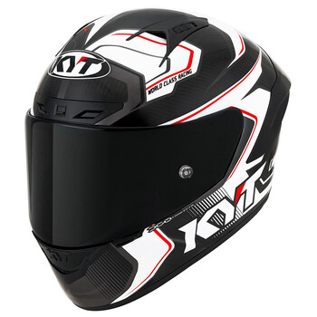 Casque Intégral Moto KYT NZ-Race - Carbone/vert/blanc - Visière Pinlock Incluse - Poids ~1350g - Homologation ECE 22.06