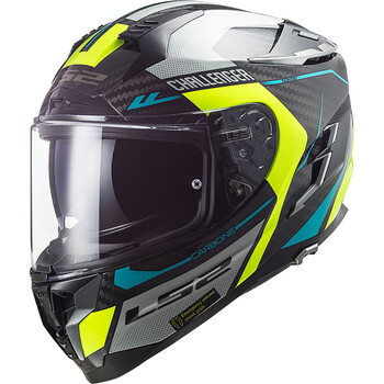 LS2 casque moto cross enduro quad trail CARBONE MX701 EXPLORER C FRONTIER  carbone bleu rouge brillant