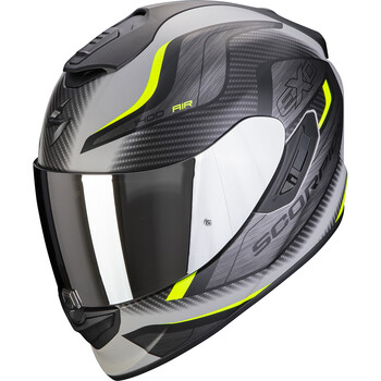 Casque intégral Scorpion Exo-391 Arok blanc/bleu/jaune fluo