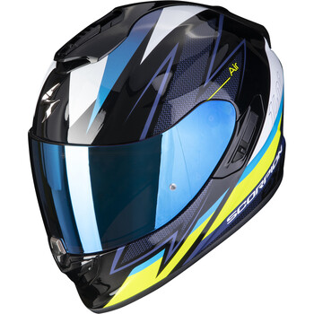 Casque Intégral Scorpion EXO-1400 Air Attune Blanc Jaune Fluo