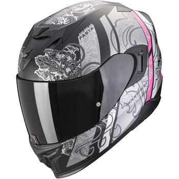 Casque Intégral Moto - Scorpion Exo-520 Evo Fasta Blanc/Violet