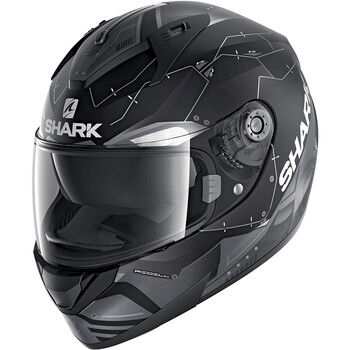 Casque Moto Shark Ridill Blank Noir Mat Intégral