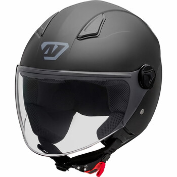  ORIGINE Casque de Moto Jet Ouvert avec Pare-Soleil Boucle à  dégagement Rapide homologué ECE (Basic Black Titanium,M)