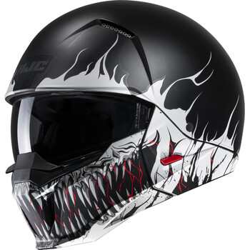 Casque FG-JET PATON MC5SF HJC Noir/Gris - , Casque jet