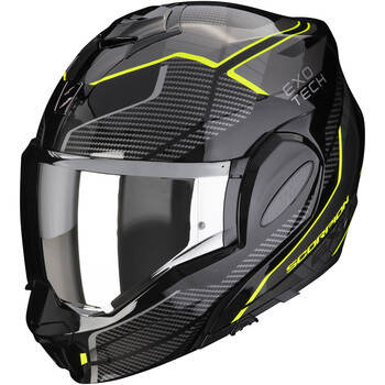 Casque moto modulable SCORPION ADX-2 CAMINO Noir Argent Jaune fluo