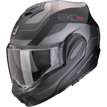 Casque moto modulable SCORPION ADX-2 CARRERA Noir mat Argent