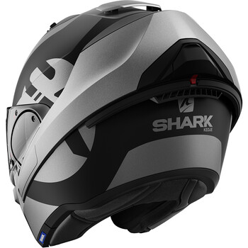 SHARK Casque moto Modulable Evo-Es + Cagoule - Noir mat