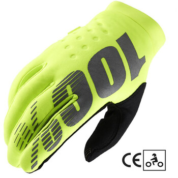 100% - Gants Brisker certifié CE Jaune fluo / Noir