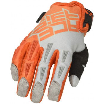 Gants moto cross MX Enduro DH promotion déstockage Gris-OrangeFluo