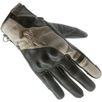 Gants Helstons Mirage cuir noir, gants moto vintage, homme