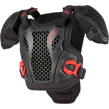  SJAPEX Protection Moto Enfant Equipement Moto Cross  Profession,Plastron Moto Enfant Moto Équitation Armure pour Vélo Ski  Équitation Planche a Roulettes Black,均码