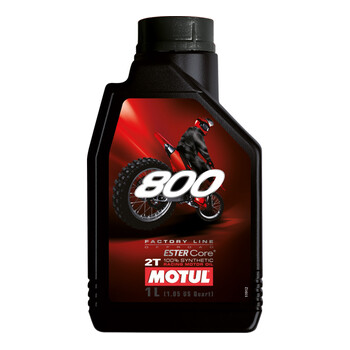 Huile 2T 100% Synthèse Motul 800 Factory Line Off Road - Bidon 1