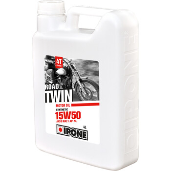 Huile moteur synthétique Road Twin 15W50 - moto 4 temps Ipone