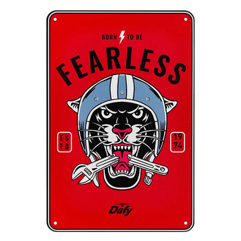 Plaque Vintage Fearless Dafy Moto