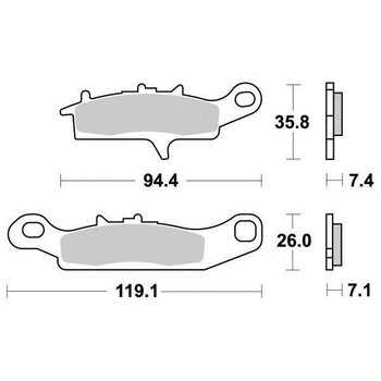 Plaquettes de frein S1441N Sifam