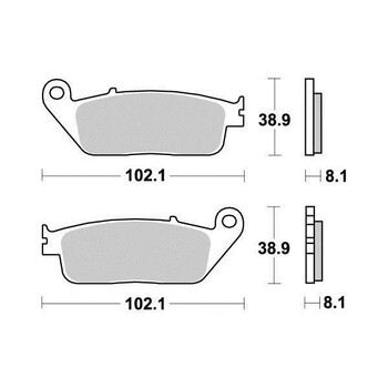 Plaquettes de frein TECNIUM Scooter organique - ME361 - BETA - 25.25345.000