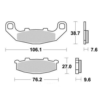 Plaquettes de frein S1015N Sifam