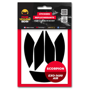 Stickers réfléchissants Scorpion Exo-1400 Air™ / Exo-1400 Air Evo II™ Fear The Yellow Bear