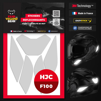 Stickers réfléchissants HJC F100™ Fear The Yellow Bear