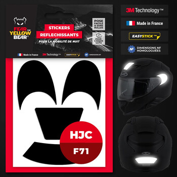 Stickers réfléchissants HJC F71™ Fear The Yellow Bear