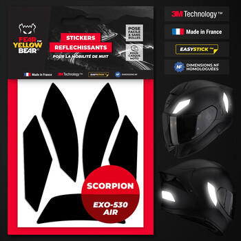 Stickers réfléchissants Scorpion Exo 530 Air™ Fear The Yellow Bear
