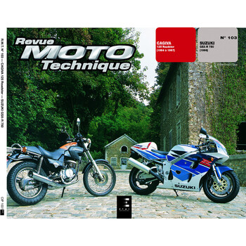 RMT 103 CAGIVA 125 ROADSTER (1994 à 1997) et SUZUKI GSX-R 750 (1996) Etai