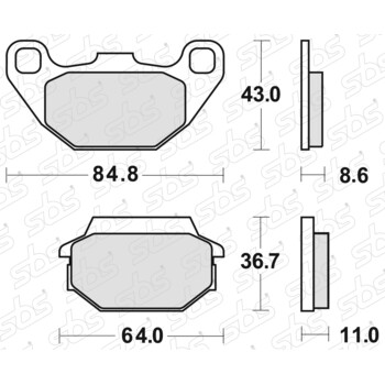 Plaquettes de frein 154 CT SBS