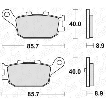 Plaquettes de frein 158 MS SBS
