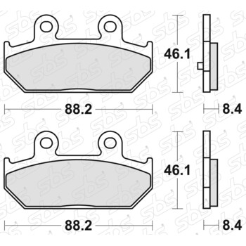 Plaquettes de frein 182 MS SBS