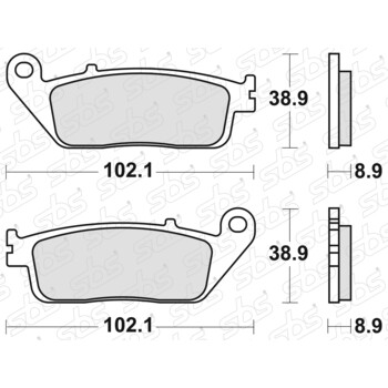 Plaquettes de frein 184 MS SBS
