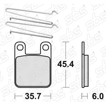 Plaquettes de frein 188 HF SBS