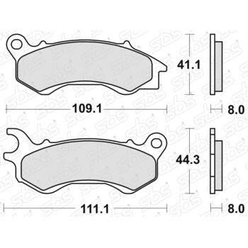 Plaquettes de frein 205 CT SBS