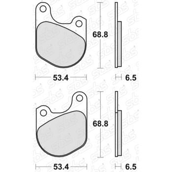 Plaquettes de frein 537 HF SBS