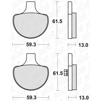 Plaquettes de frein 579 H.CT SBS