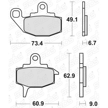 Plaquettes de frein 602 HF SBS