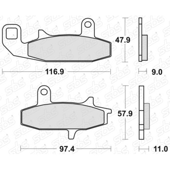Plaquettes de frein 626 HS SBS
