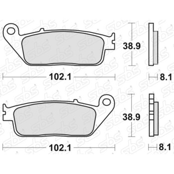 Plaquettes de frein 627 SP SBS