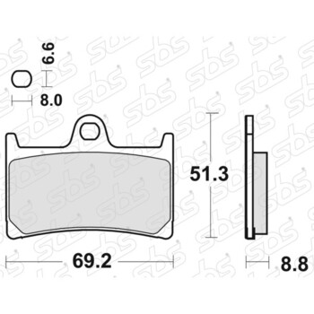 Plaquettes de frein 634 SP SBS