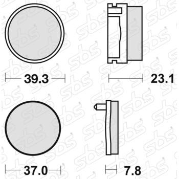 Plaquettes de frein 637 SI SBS