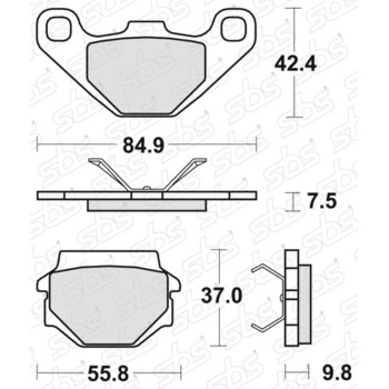 Plaquettes de frein 692 SI SBS