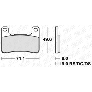 Plaquettes de frein 806 DC SBS
