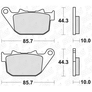 Plaquettes de frein 808 H.LS SBS
