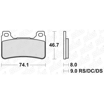 Plaquettes de frein 809 SP SBS