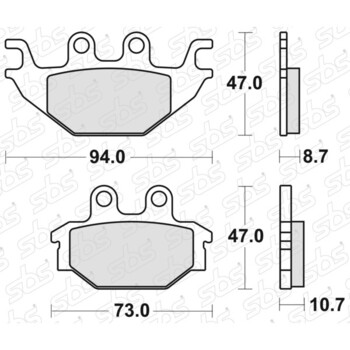 Plaquettes de frein 810 HF SBS