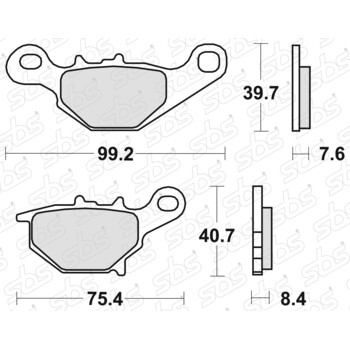 Plaquettes de frein 820 SI SBS