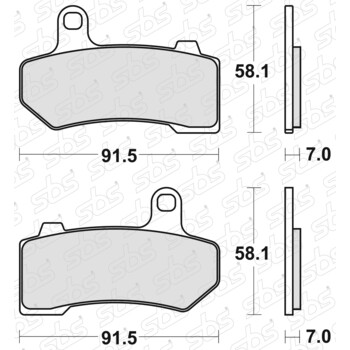 Plaquettes de frein 830 H.LS SBS