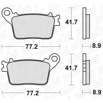 Plaquettes de frein 834 LS SBS